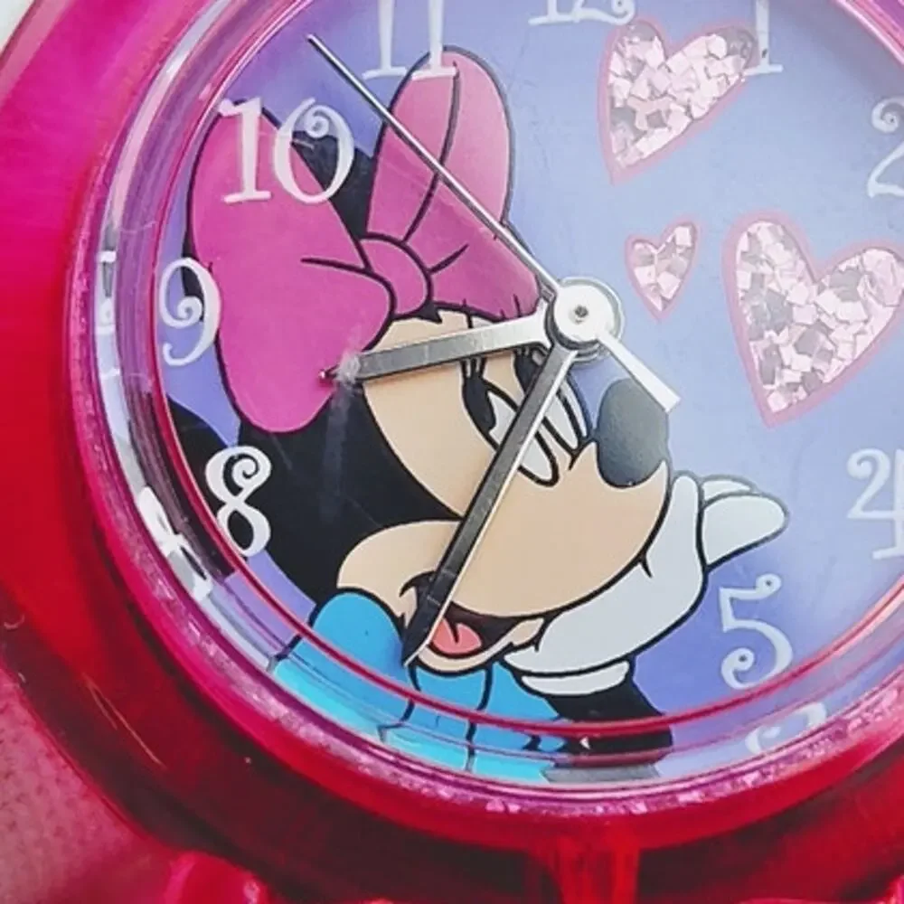 Disney Minnie Mouse Red Plastic Watch with Hearts